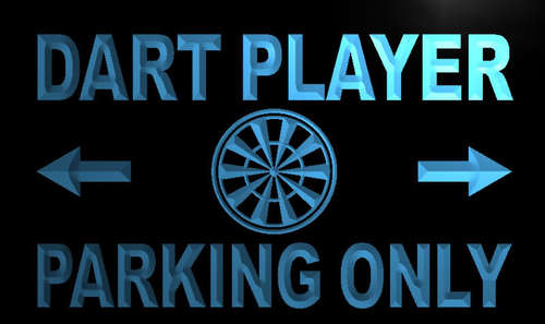 Dart Player Parking Only Neon Light Sign